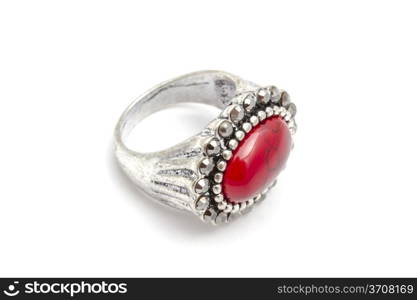 Fashion ring isolated on white background