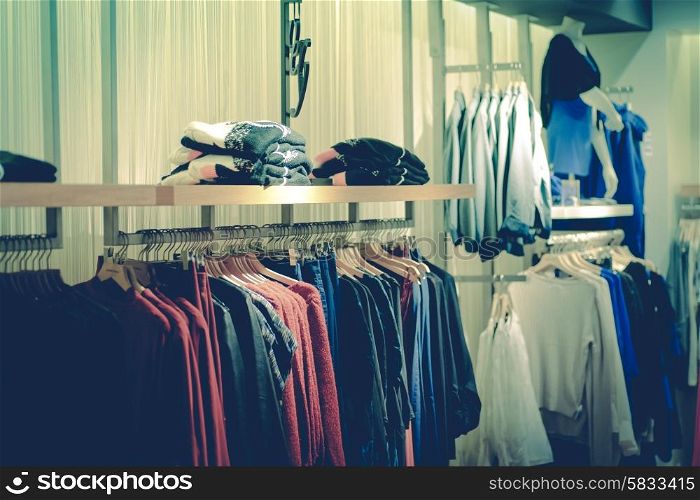 Fashion store filled with clothes for women