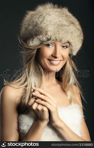 Fashion style photo of a young blonde