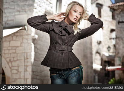 Fashion style photo of a young girl