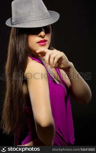 Fashion style portrait of young girl