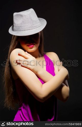 Fashion style portrait of young woman
