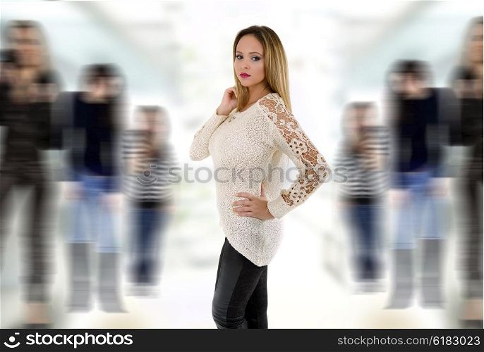 fashion young woman, studio picture
