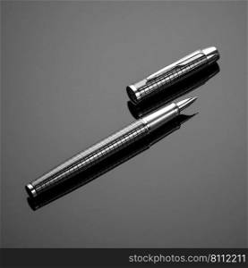 fashionable ink pen on a black background. pen on black background