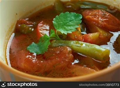 Fasolakia gianji - Green Bean Side Dish.Greek food