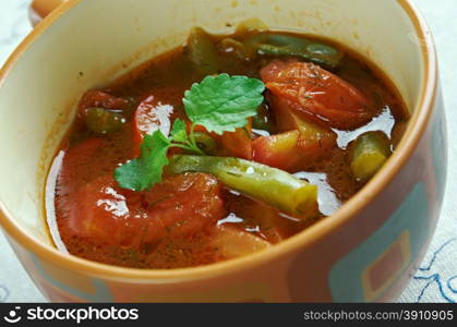 Fasolakia gianji - Green Bean Side Dish.Greek food