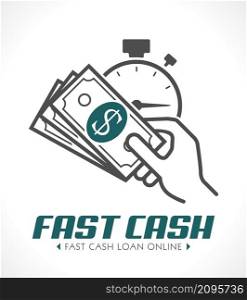 Fast cash concept - quick loan concept