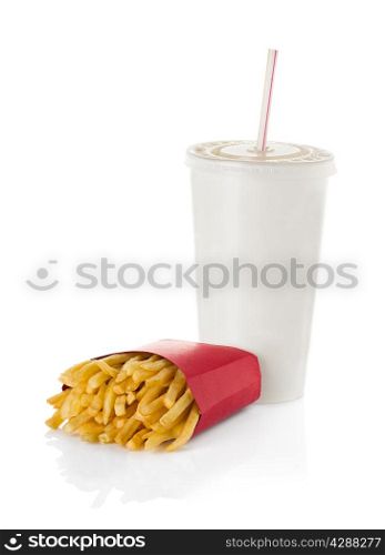 fast food isolated on white background