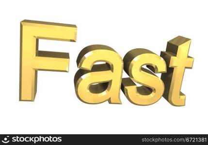 Fast in gold 3D made