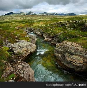 Fast river in a mountains