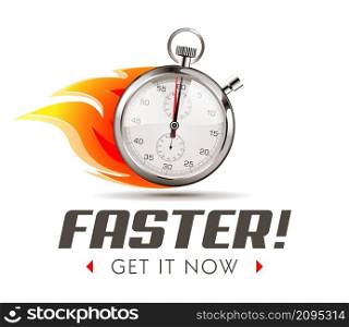 Faster - business concept - time is running out
