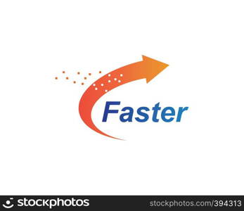 faster logo icon of automotive racing concept design