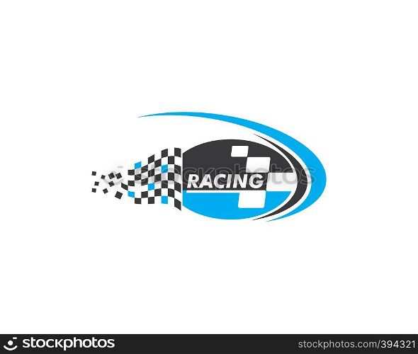 faster logo icon of automotive racing concept design