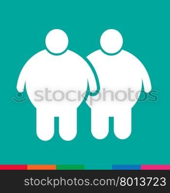 Fat People Icon Illustration design