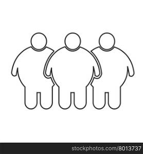 Fat People Icon Illustration design