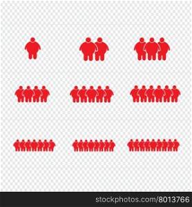Fat People Icon Illustration design&#xA;