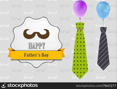 Father&amp;#39;s Day retro vintage background with ties and balloons