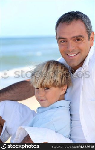 father at sea with son