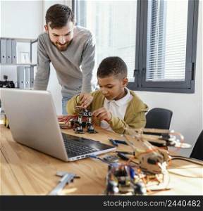 father son making robot 2