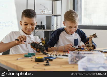 father son making robot 4