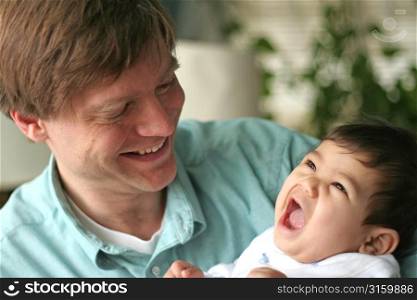 Father with baby
