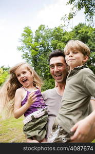 Father with Daughter And Son