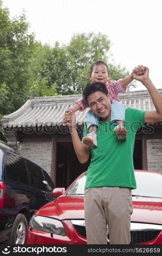 Father with Son On His Shoulders