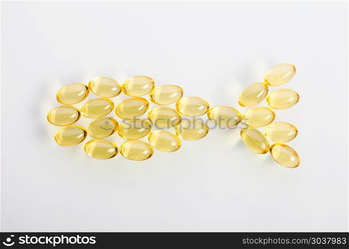 Fatt acids omega 3. Fatty acids omega 3 on white background