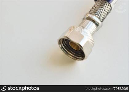 Faucet connector on white background