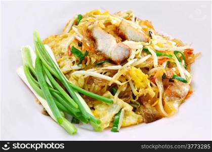 favorite Thai cuisine , Thai food Pad thai , Stir fry noodles with crispy pork