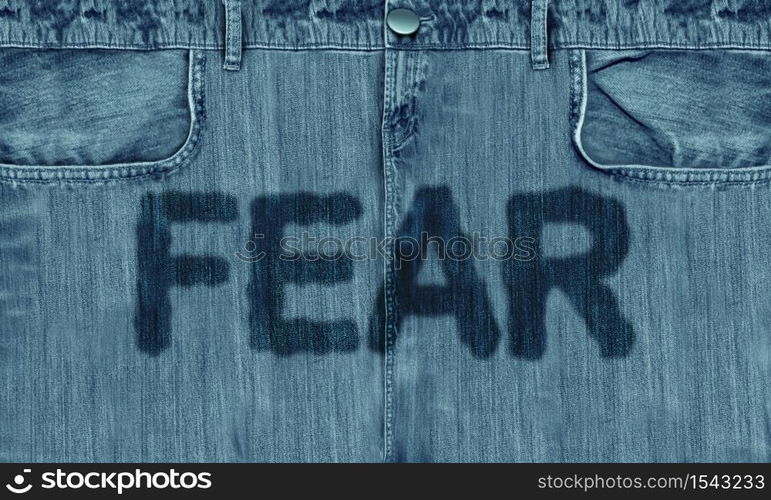 Fear psychology and being frightened with extreme feelings of fight or flight anxiety and terrified as a psychological icon of being scared with 3D illustration elements.