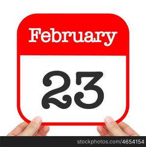 February 23 written on a calendar