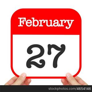 February 27 written on a calendar