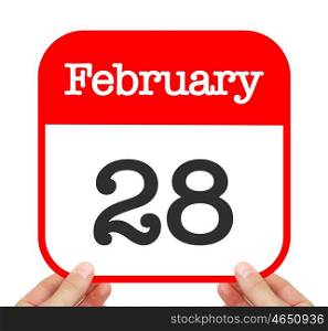 February 28 written on a calendar