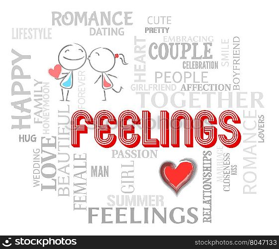 Feelings Couple Representing Find Love And Heart