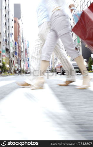 Feet of Japanese couple