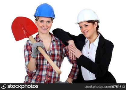 Female architect and builder