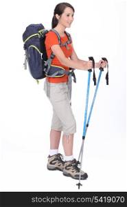Female backpacker