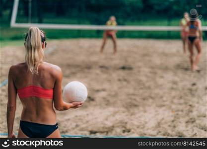 Female Beach Volleyball Player