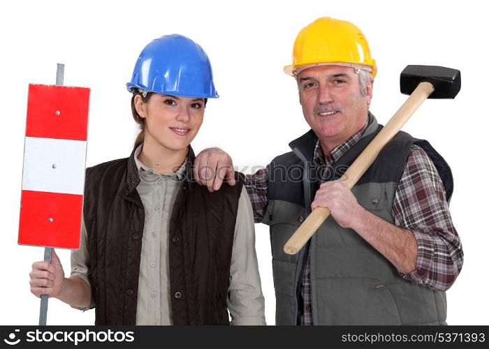 female carpenter and senior tutor