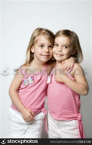 Female children Caucasian twins.