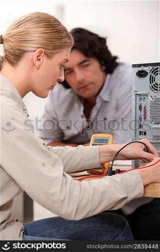 female computer technician