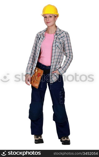 Female construction worker