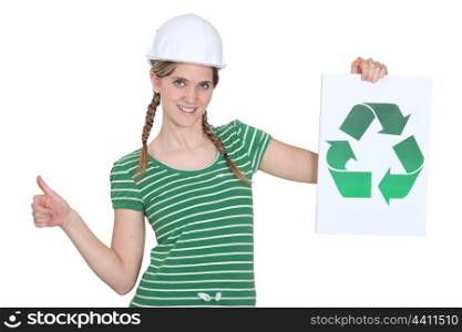 Female construction worker