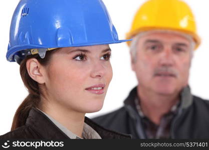 Female construction worker