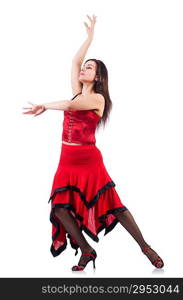 Female dancer dancing spanish dances