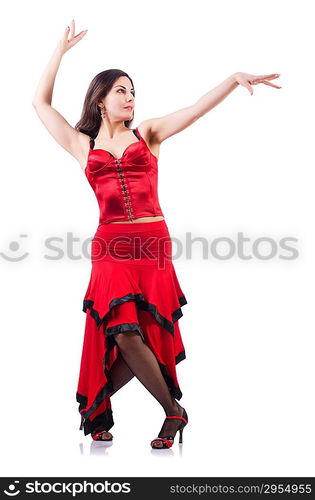 Female dancer dancing spanish dances