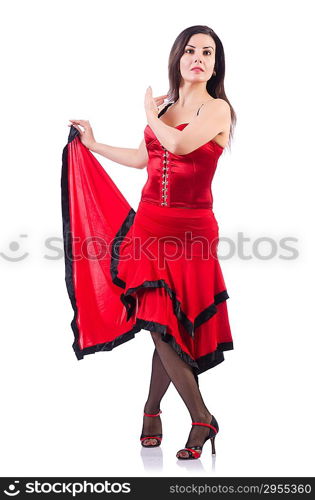 Female dancer dancing spanish dances