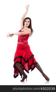 Female dancer dancing spanish dances