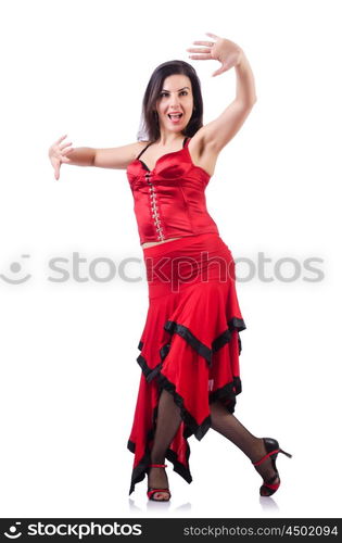 Female dancer dancing spanish dances